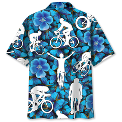 Blue Light Cycling Hawaiian Shirt