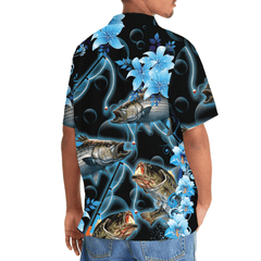 Blue Light Fishing Hawaiian Shirt