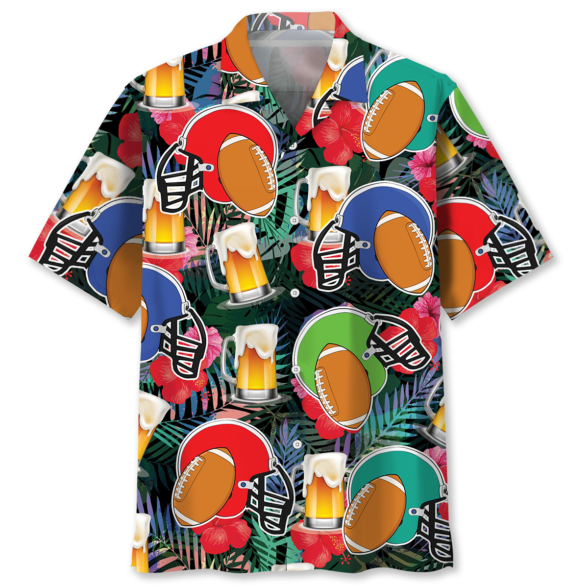 American Football Beer Tropical Hawaiian Shirt