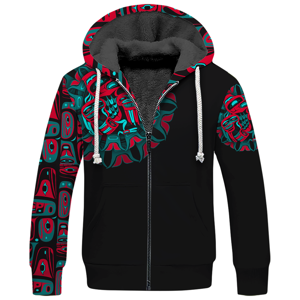 Raven Man Native American Pacific Northwest Style Customized All Over Printed hoodie